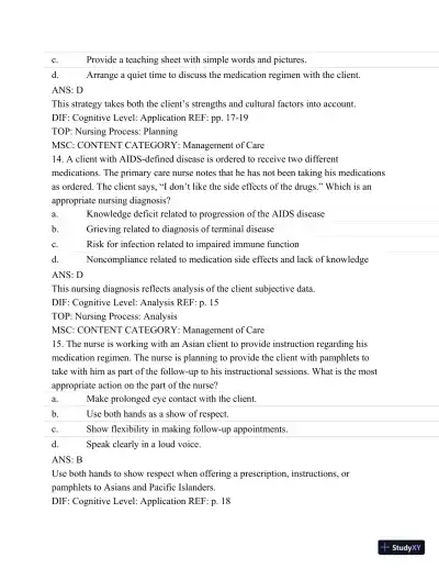 Pharmacology: A Patient-Centered Nursing Process Approach, (Kee, Pharmacology) 8th Edition Test Bank - Page 18 preview image