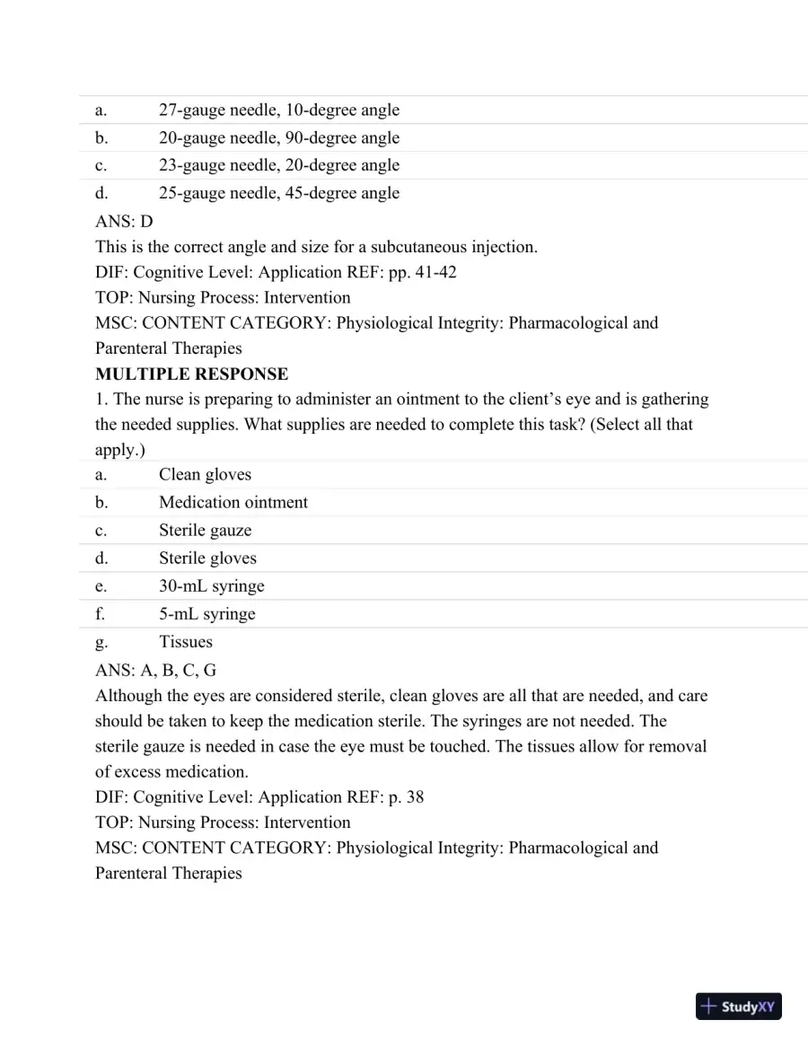 Pharmacology: A Patient-Centered Nursing Process Approach, (Kee, Pharmacology) 8th Edition Test Bank, page 31