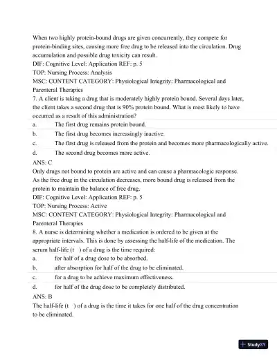 Pharmacology: A Patient-Centered Nursing Process Approach, (Kee, Pharmacology) 8th Edition Test Bank - Page 5 preview image