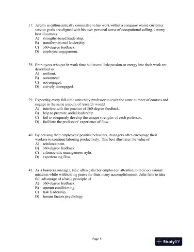 Psychology in Modules Eleventh Edition Test Bank - Page 11 preview image