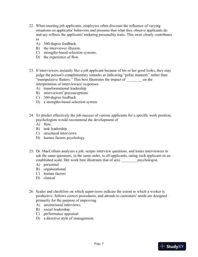 Psychology in Modules Eleventh Edition Test Bank - Page 8 preview image