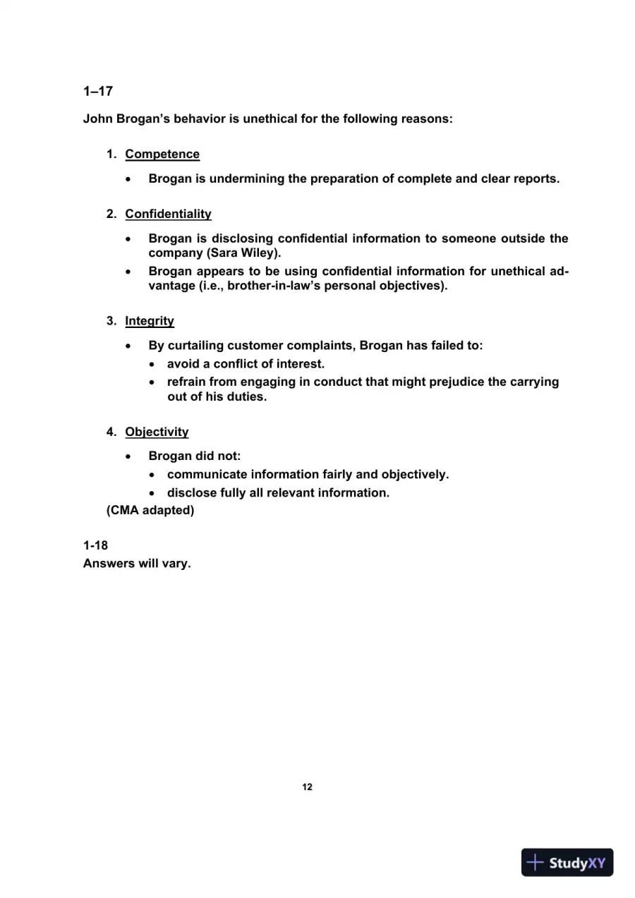 Managerial Accounting  , 8th Edition Solution Manual, page 13