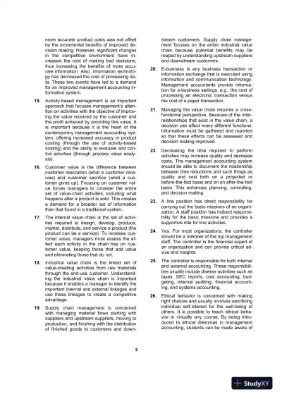 Managerial Accounting , 8th Edition Solution Manual - Page 3 preview image