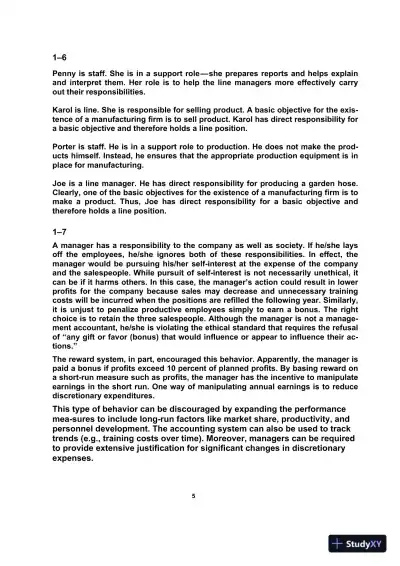 Managerial Accounting , 8th Edition Solution Manual - Page 6 preview image