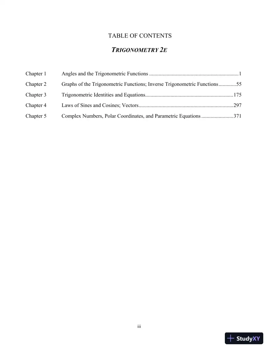 Solution Manual for Trigonometry, 2nd Edition, page 3