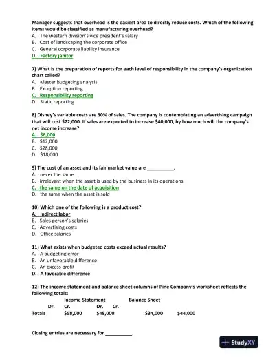BUS 475 Final Exam Study Guide 2012 � Set 1 - Page 3 preview image