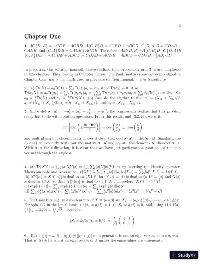Solution Manual for Modern Quantum Mechanics, 2nd Edition - Page 1 preview image