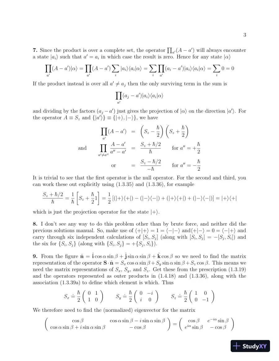 Solution Manual for Modern Quantum Mechanics, 2nd Edition, page 3