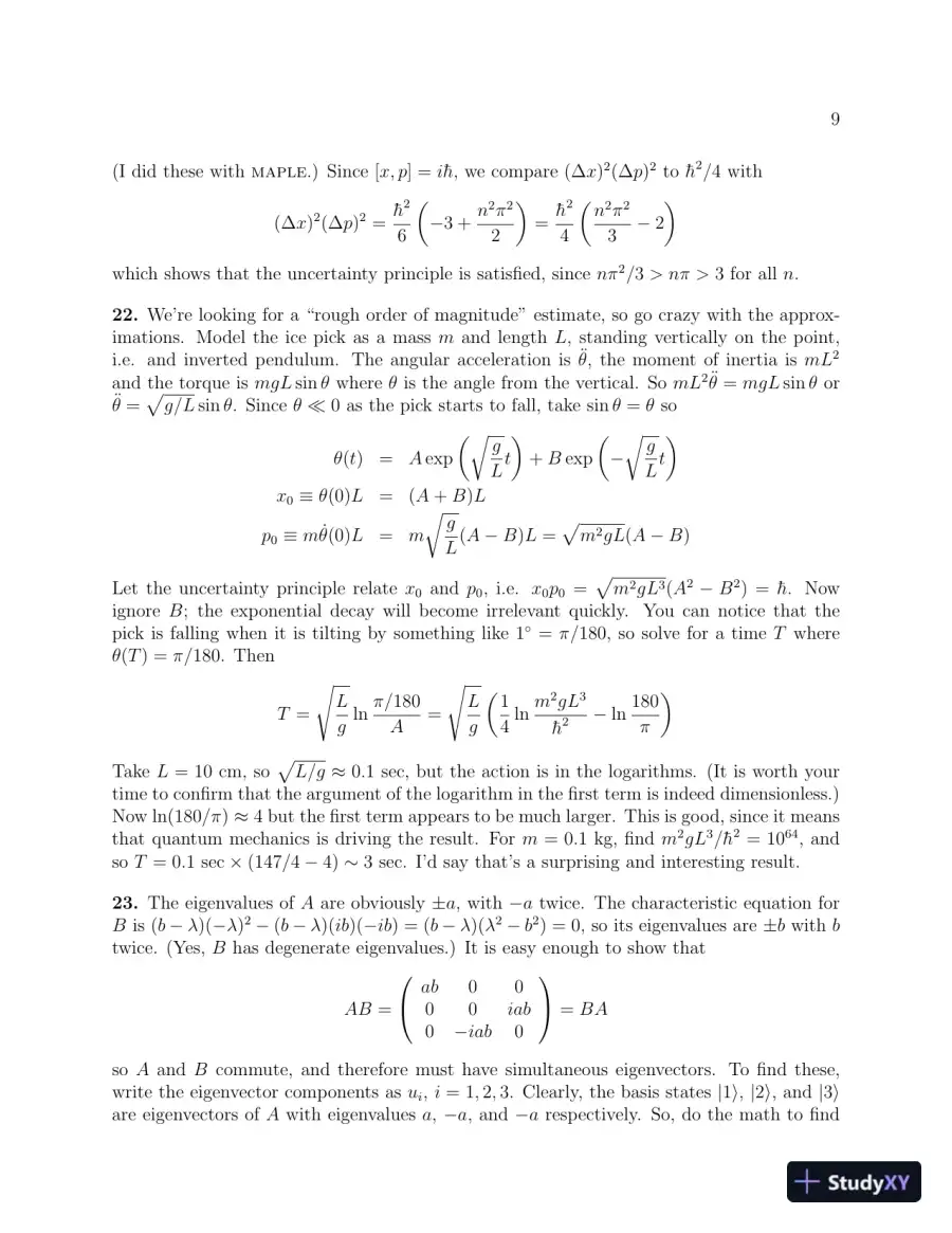 Solution Manual for Modern Quantum Mechanics, 2nd Edition, page 9