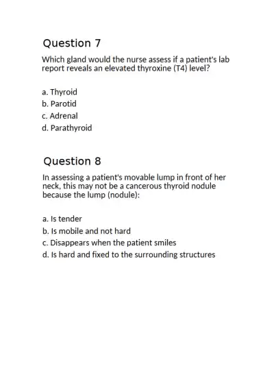 NSG 3160 NCLEX Review Chapter 14 - Page 4 preview image
