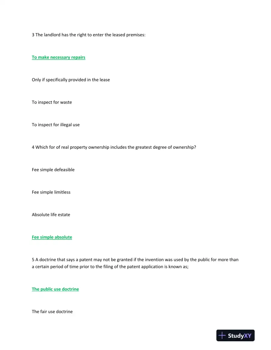 LAW 531 Final Exam 51, page 3