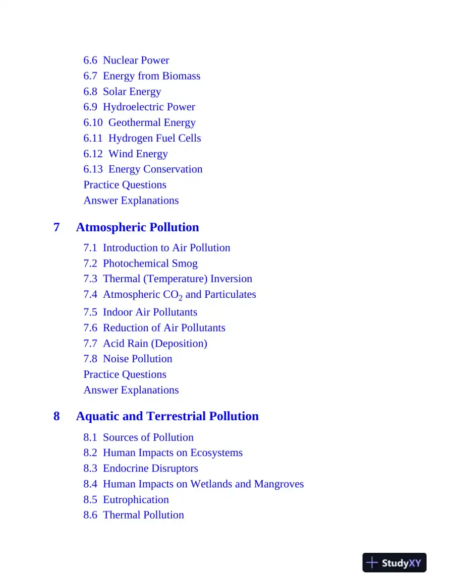 AP Environmental Science Premium, 2025: 5 Practice Tests + Comprehensive Review (2025), page 11