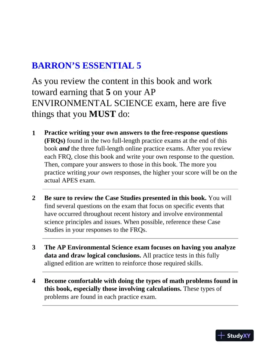 AP Environmental Science Premium, 2025: 5 Practice Tests + Comprehensive Review (2025), page 16