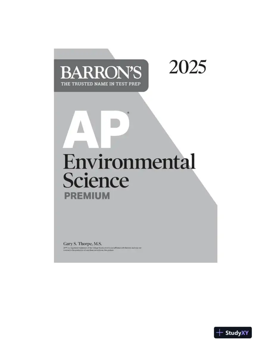 AP Environmental Science Premium, 2025: 5 Practice Tests + Comprehensive Review (2025), page 3