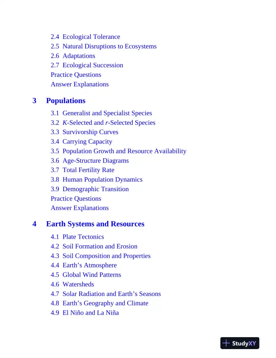 AP Environmental Science Premium, 2025: 5 Practice Tests + Comprehensive Review (2025), page 9