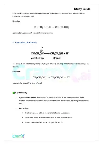 Organic Chemistry I - Reactions of Alkenes - Page 2 preview image