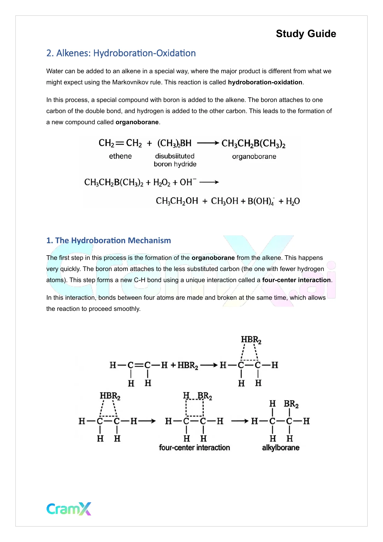 Organic Chemistry I - Reactions of Alkenes - Page 3 preview image