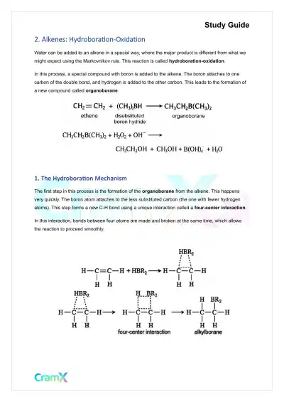 Organic Chemistry I - Reactions of Alkenes - Page 3 preview image