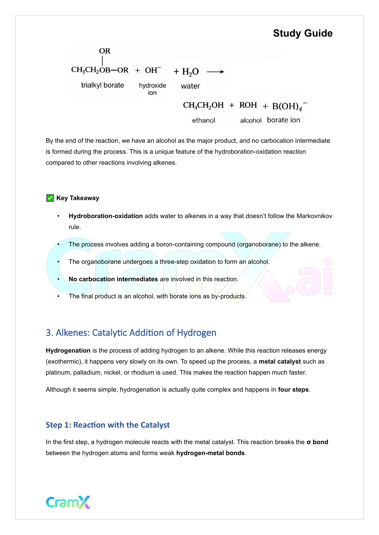Organic Chemistry I - Reactions of Alkenes - Page 5 preview image