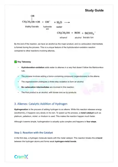 Organic Chemistry I - Reactions of Alkenes - Page 5 preview image
