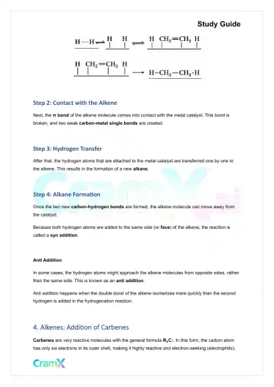 Organic Chemistry I - Reactions of Alkenes - Page 6 preview image