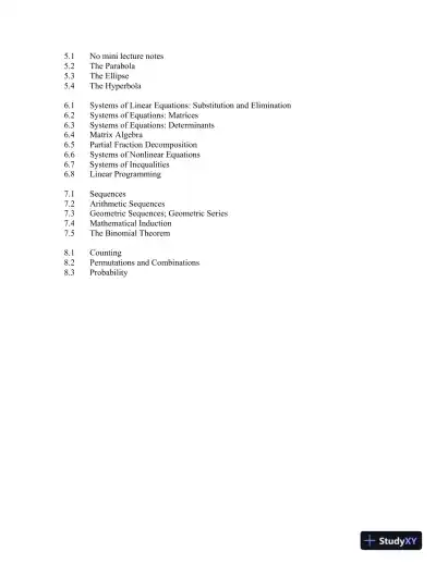 Solution Manual for College Algebra: Concepts Through Functions, 4th Edition - Page 4 preview image
