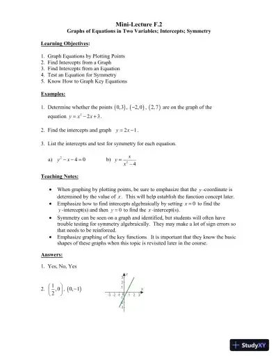 Solution Manual for College Algebra: Concepts Through Functions, 4th Edition - Page 6 preview image