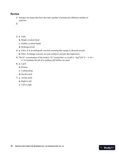 Solution Manual For Microbiology: An Introduction, 13th Edition - Page 19 preview image