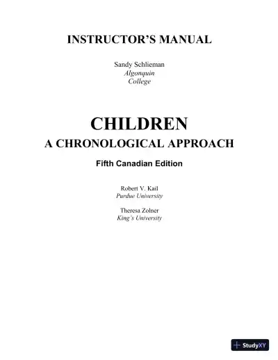 Class Notes for Children: A Chronological Approach, Fifth Canadian Edition - Page 1 preview image