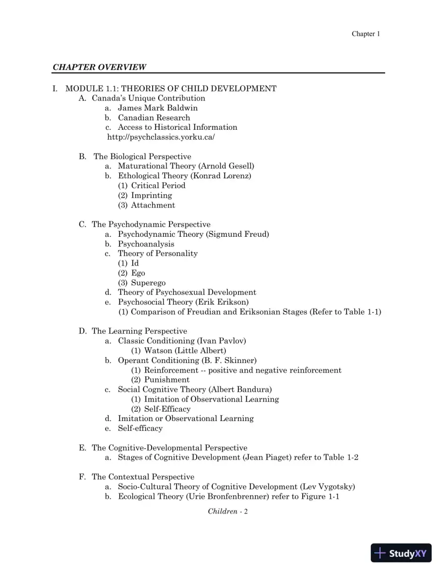 Class Notes for Children: A Chronological Approach, Fifth Canadian Edition, page 4