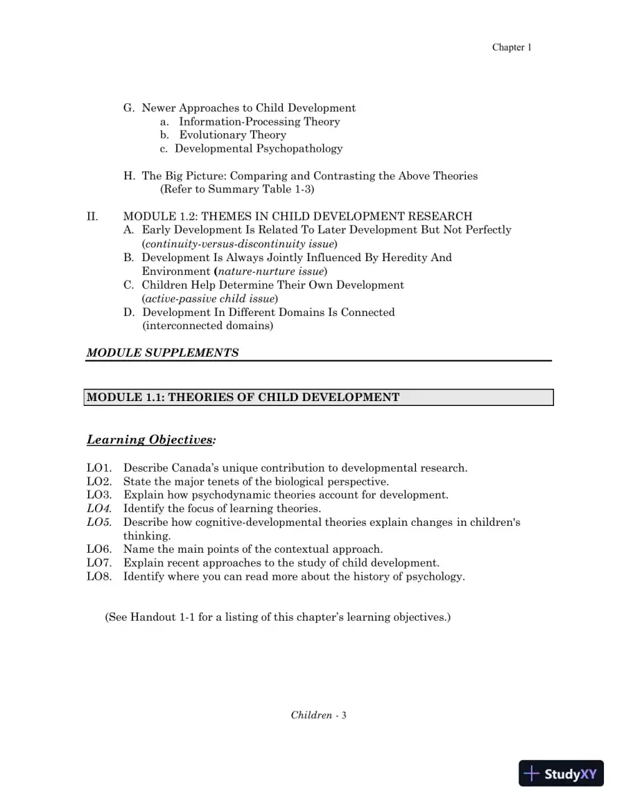 Class Notes for Children: A Chronological Approach, Fifth Canadian Edition, page 5