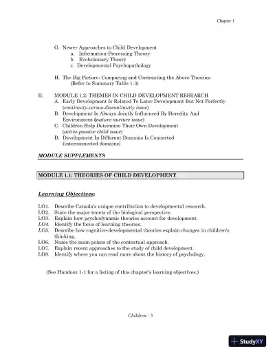 Class Notes for Children: A Chronological Approach, Fifth Canadian Edition - Page 5 preview image