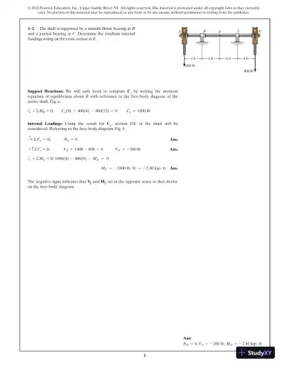 Solution Manual for Mechanics of Materials SI, 9th Edition - Page 1 preview image