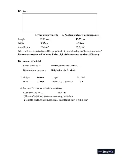 Solution Manual For Laboratory Manual for General, Organic, and Biological Chemistry, 3rd Edition - Page 7 preview image