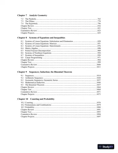Solution Manual for College Algebra Enhanced with Graphing Utilities, 8th Edition - Page 5 preview image