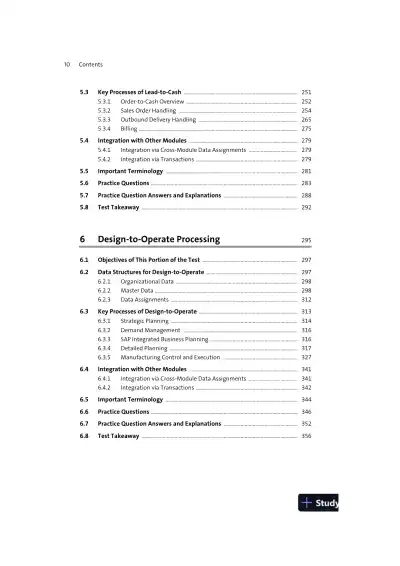 SAP S/4HANA Business Process Integration Certification Guide: Application Associate Exam (2021) - Page 11 preview image