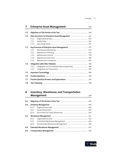 SAP S/4HANA Business Process Integration Certification Guide: Application Associate Exam (2021) - Page 12 preview image
