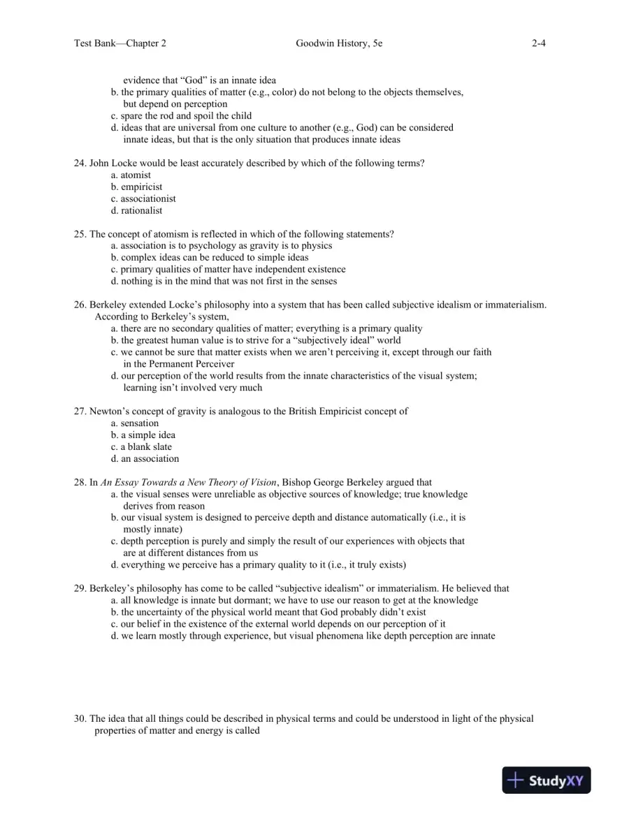 A History of Modern Psychology 5th Edition Test Bank, page 13