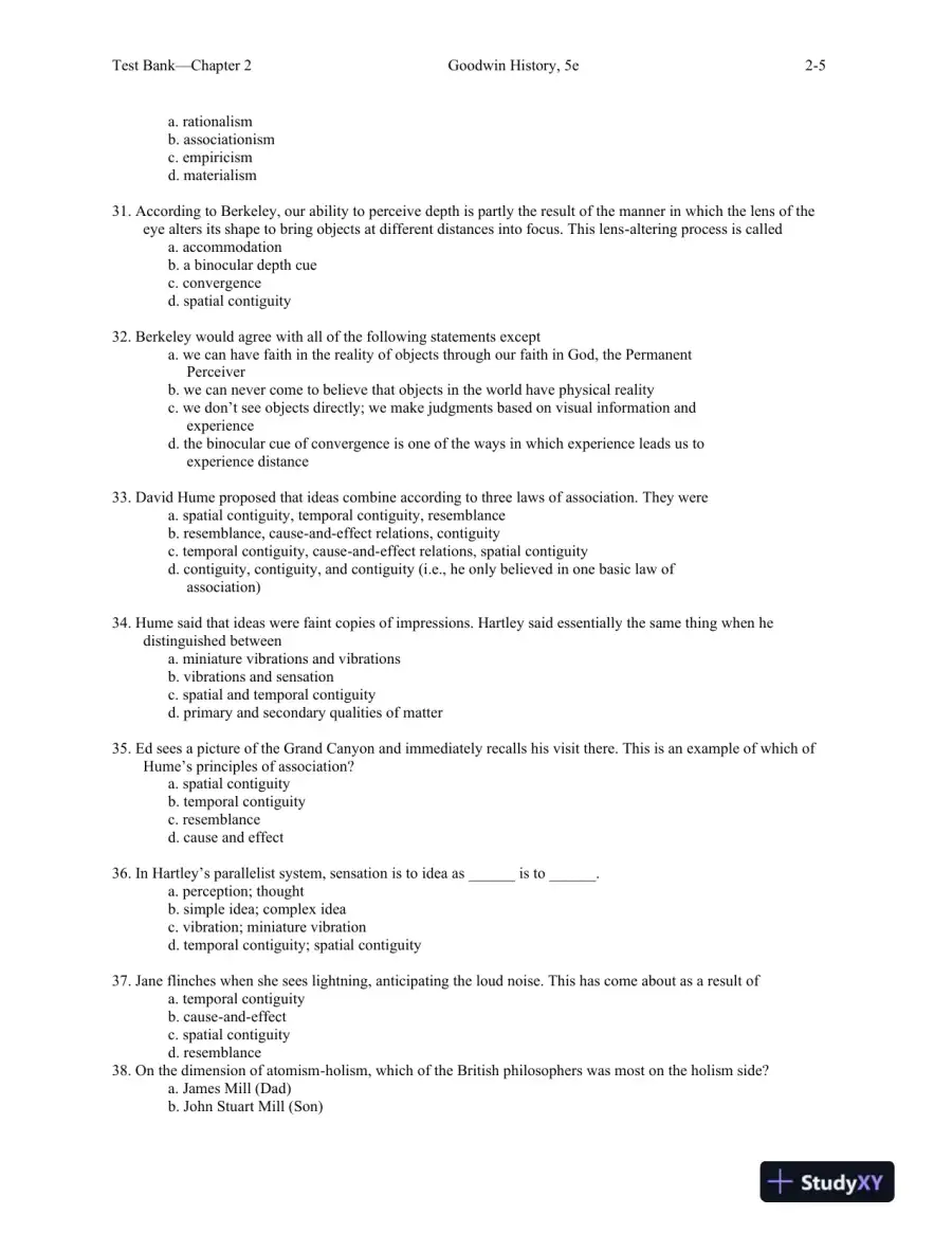 A History of Modern Psychology 5th Edition Test Bank, page 14