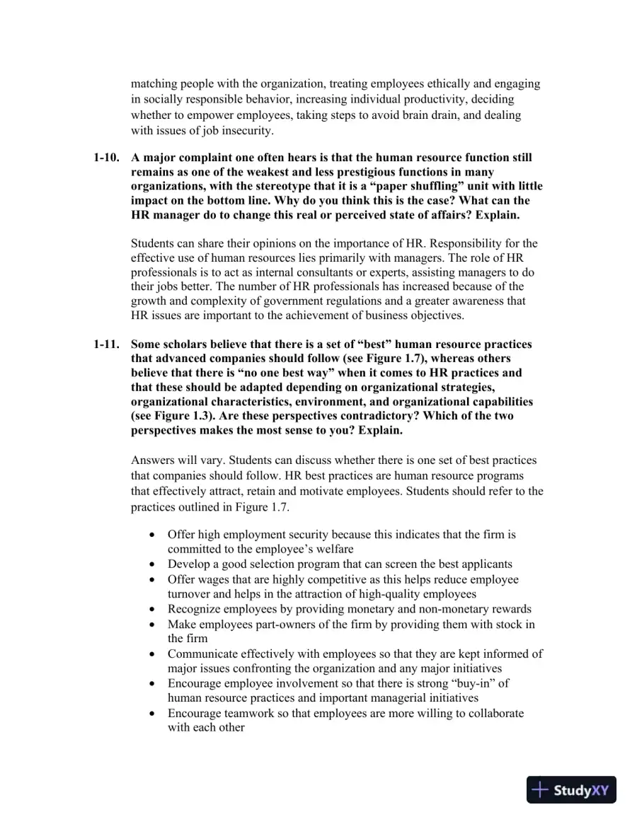 Solution Manual for Managing Human Resources, 9th Edition, page 12
