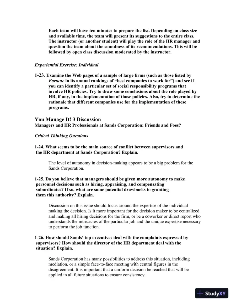 Solution Manual for Managing Human Resources, 9th Edition, page 16