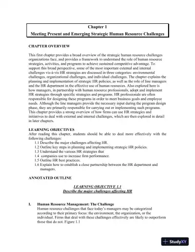 Solution Manual for Managing Human Resources, 9th Edition - Page 4 preview image