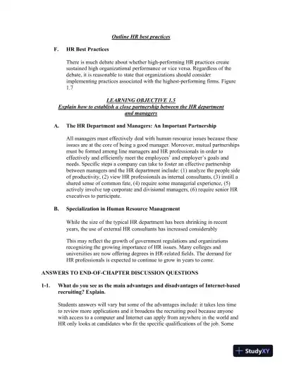 Solution Manual for Managing Human Resources, 9th Edition - Page 8 preview image