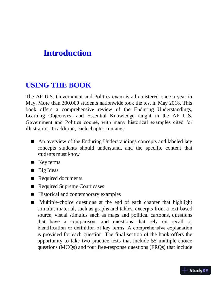 AP US Government and Politics: With 2 Practice Tests, 12th Edition (2020), page 16