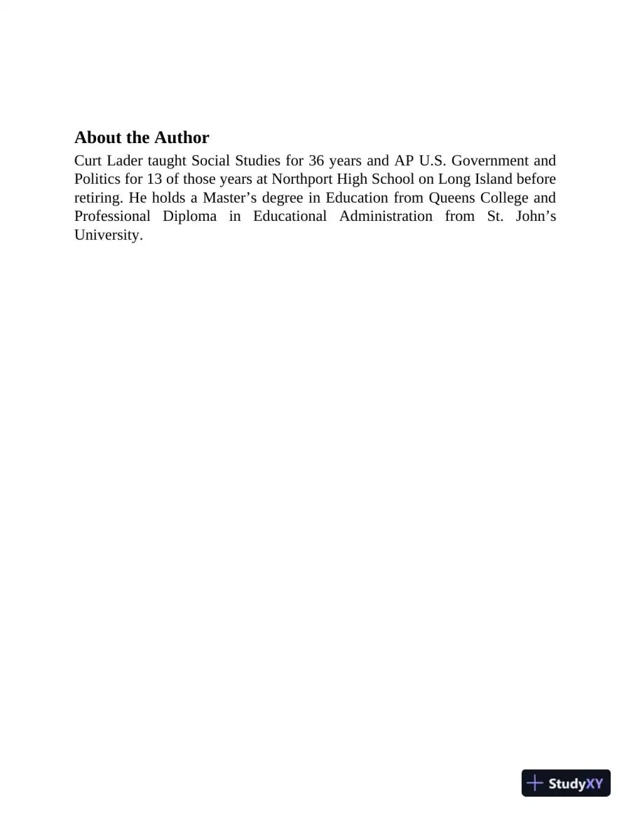 AP US Government and Politics: With 2 Practice Tests, 12th Edition (2020), page 4