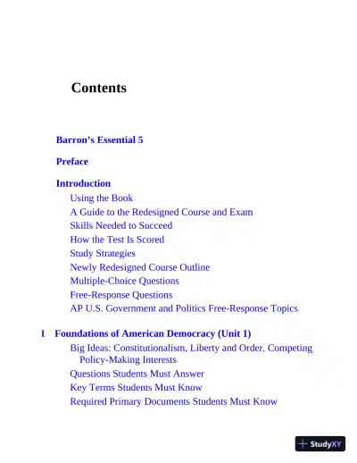 AP US Government and Politics: With 2 Practice Tests, 12th Edition (2020) - Page 6 preview image