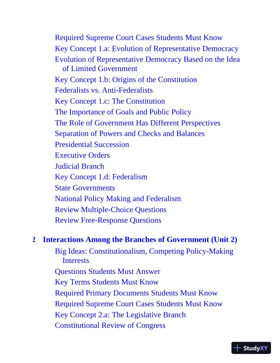 AP US Government and Politics: With 2 Practice Tests, 12th Edition (2020), page 7
