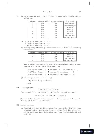 Solution Manual for Probability and Statistics for Computer Scientists, 10th Edition - Page 12 preview image