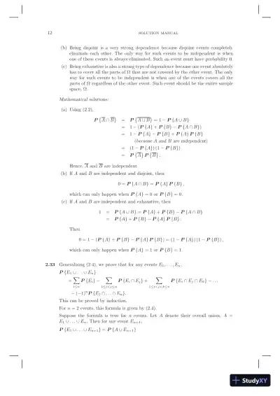 Solution Manual for Probability and Statistics for Computer Scientists, 10th Edition - Page 13 preview image