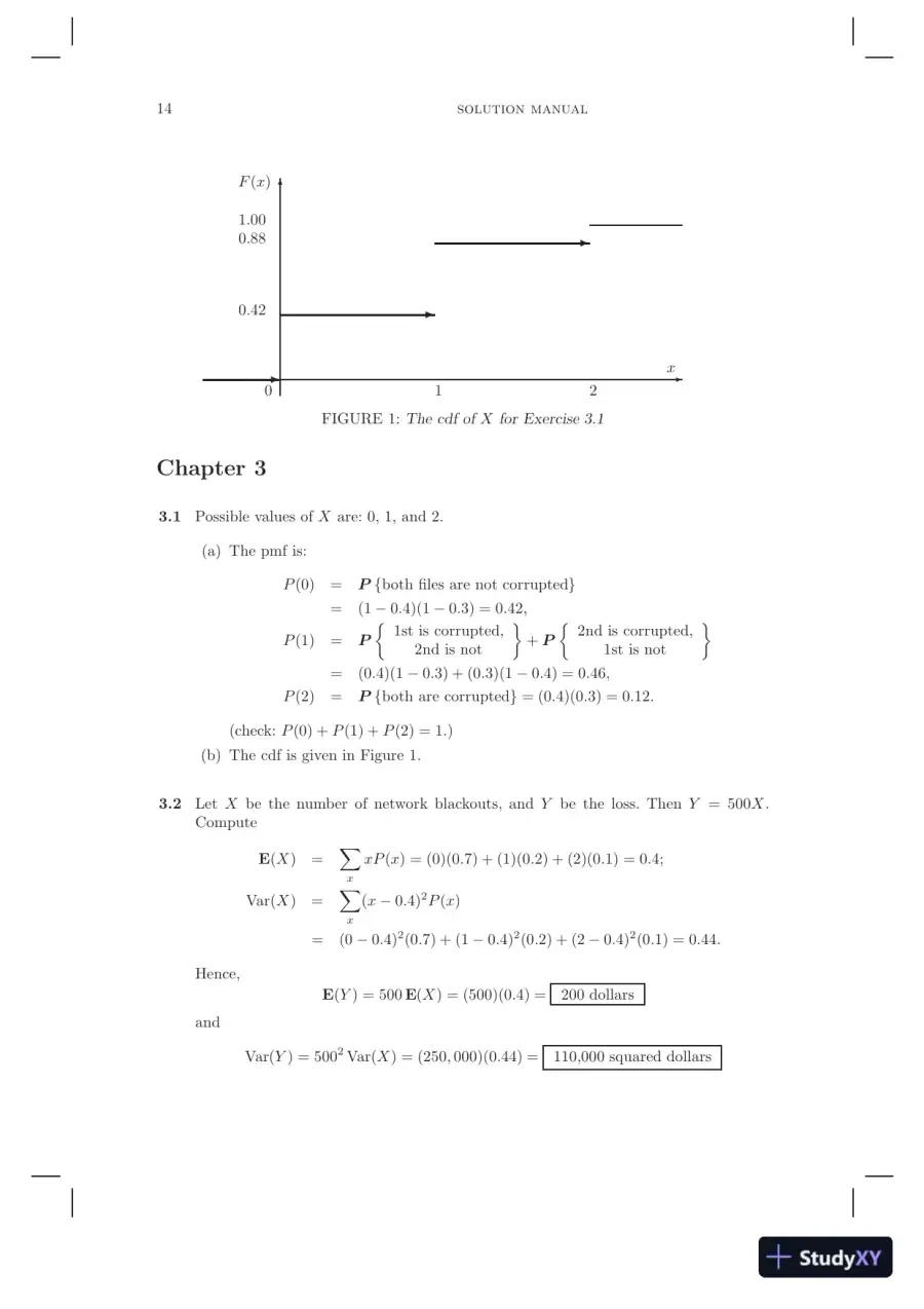 Solution Manual for Probability and Statistics for Computer Scientists, 10th Edition, page 15